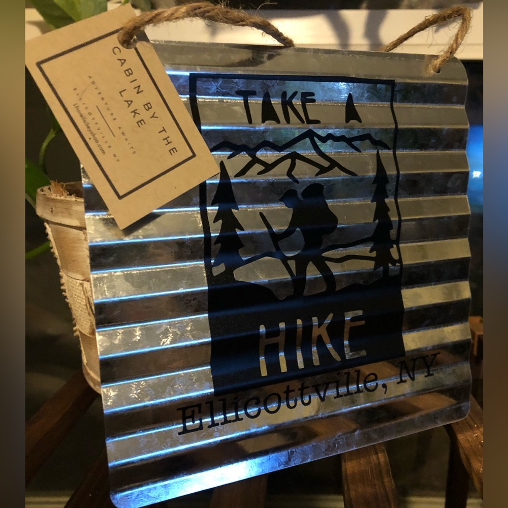 Take a hike walk decor metal sign